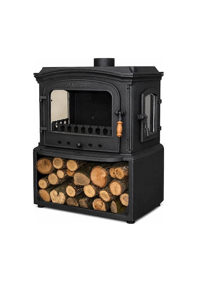 Flame Stove Fs-032ykst Altara Lux Döküm Soba Yüksek Verimli Odun & Kömür Isıtıcı Çift Yanmalı