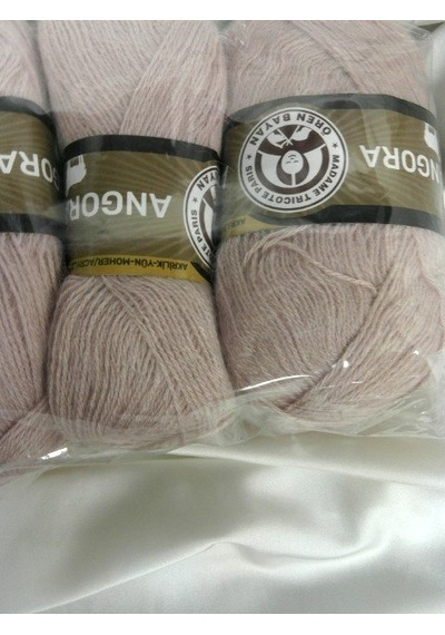 Angora Pudra Pembe El Örgü İpi 3 Adet - Renk: 124