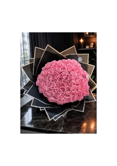 100 Lü Gül Buketi Pembe - 910138563 Pembe