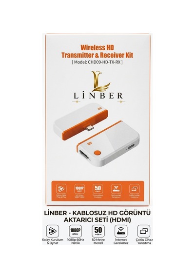 Chd09 1080p 60hz Kablosuz Ekran Yansıtma Adaptörü - Dizüstü Bilgisayar, Tv Ve Projektör İçin Type-c - Hdmı Verici Beyaz