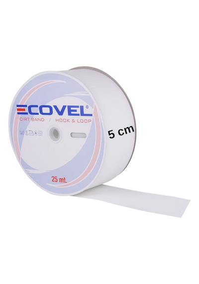 Çift Taraflı Cırt Cırtlı Bant En: 5 Cm X Uz: 1 Metre Güçlü Ve Dayanıklı Amerikan Fermuarı Beyaz