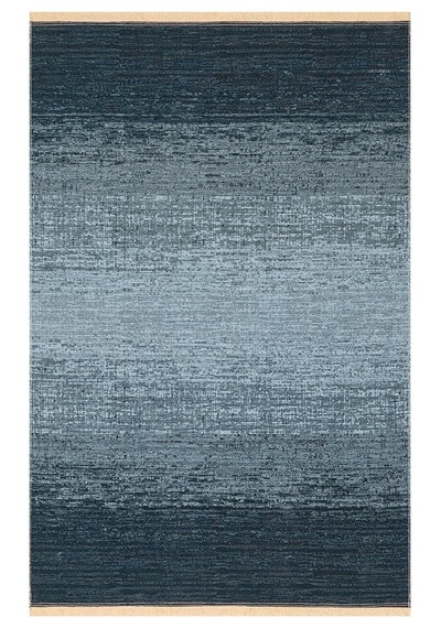 Kutnu Kılım Modern Ombre Renk Geçişli Yıkanabilir Çift Taraflı Kilim Antrasit - Gri