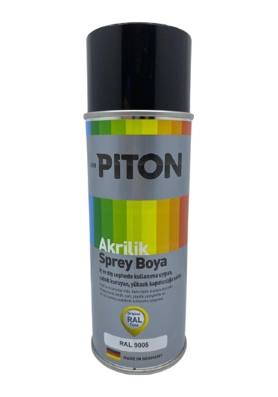 Piton Akrilik Sprey Boya 400 Ml Ral9005 Parlak Siyah