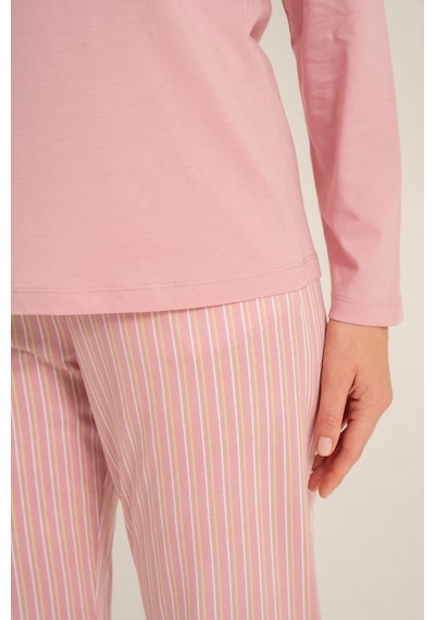 Pierre Cardin Kadın Have A Super Day Pembe Uzun Kol Pijama Takım Pc9294-s-v1 Pc9294-s-v1