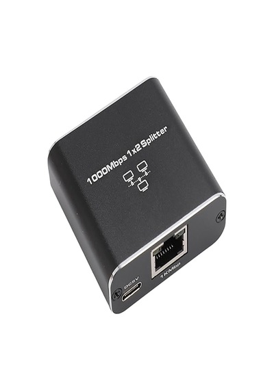 Ethernet Ayırıcı 1'i 2 Arada Çıkış Yüksek Hızlı 1000mbps Cat5/5e/6/7/8 Kablo İçin Ayırıcı Adaptörü