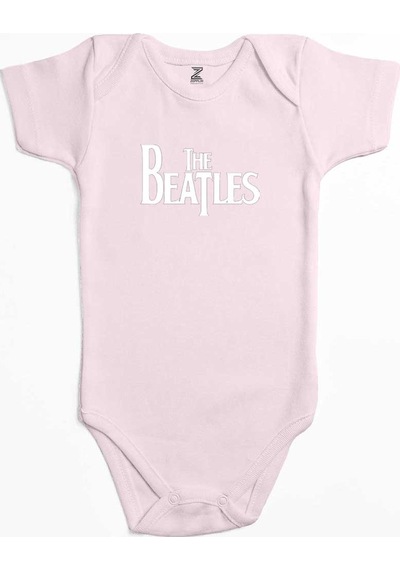 Zepplin Giyim The Beatles Logo Siyah Bebek Body Zıbın