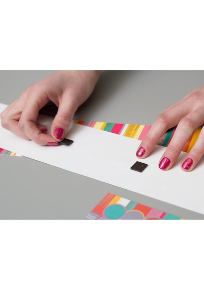90 Adet 3m Etiket Magnet Yapışkanlı Magnet Mıknatıs, Dolap Mıknatısı 2x2cm Kare Kesimli Şerit Mıknat