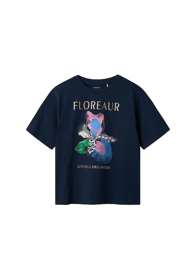 Name It Nkfdukko Ss Nreg Top Box Kız Çocuk T-shirt 13240652 Lacivert