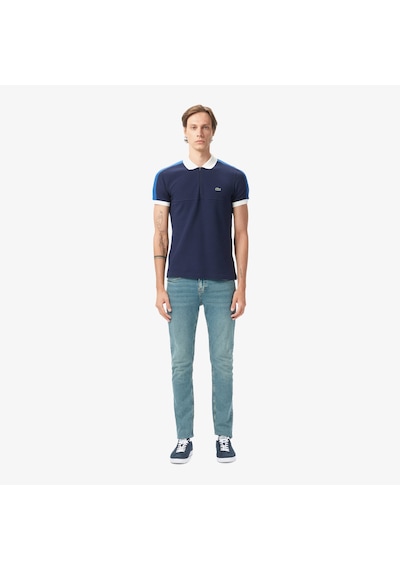 Lacoste Erkek Regular Fit Renk Bloklu Polo Lacivert