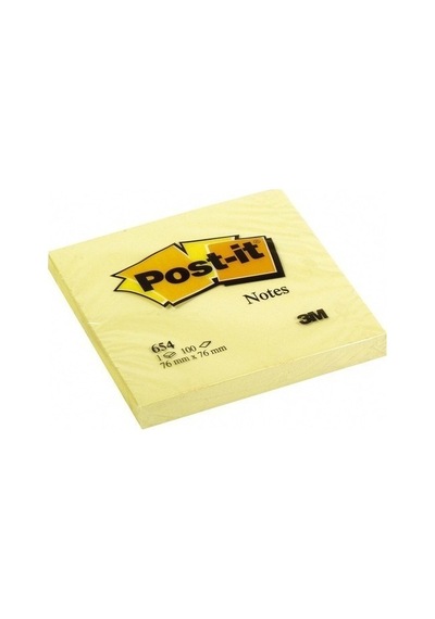 Post-It Yapışkanlı Not K. Sarı 76X76Mm 654