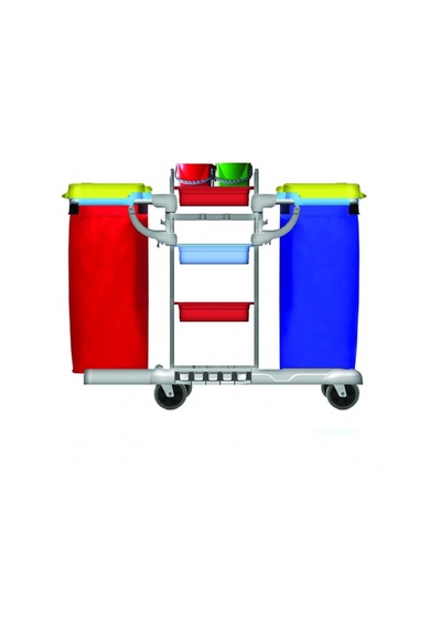 Safell HF3302 Çift Brandalı Plastik Kat Hizmet Ve Temizlik Arabası
