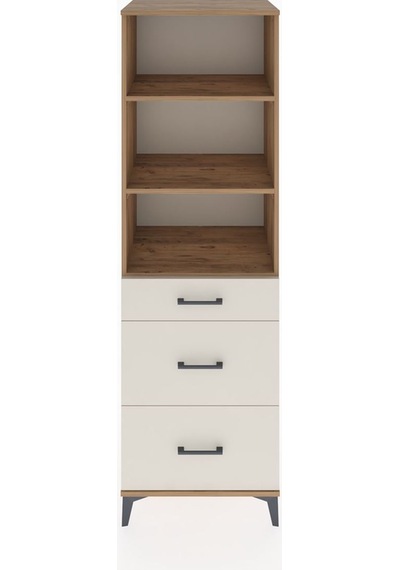 Hyperion Dolap 3 Raflı 3 Çekmeceli 60x44x195 Çam-aytaşı Çam
