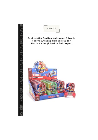 Özel Üretim Sevilen Kahraman Sürpriz Hediye Arkadaş Hediyesi Super Mario Ve Luigi Baskılı Sulu Oyun