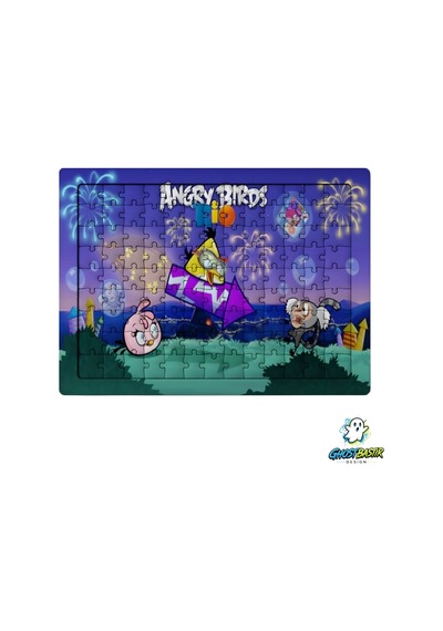 Ghostbastır Design Angry Birds 99 Parça Ayaklı Puzzle Dekoratif Çocuk Yapbozu 0138