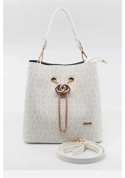 Kadın Günlük Kullanıma Uygun Ayarlanabilir Askılı Şık El & Omuz Çantası Shoulder Bag Beyaz
