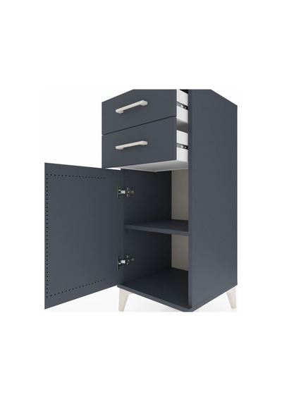 Hyperion Komodin Tek Raflı 2 Çekmeceli Tek Kapaklı 44x44x106 Antrasit-antrasit Antrasit Hyperion Komodin Tek Raflı 2 Çekmeceli Tek Kapaklı 44x44x106 Antrasit-antrasit Antrasit