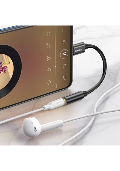L54 Usb-c - 3,5 Mm Kulaklık Adaptörü, 24 Bit/48 Khz Dac, Siyah