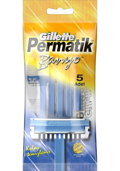 Gillette Permatik Banyo Kullan At Tıraş Bıçağı 5 Adet 4 Adet
