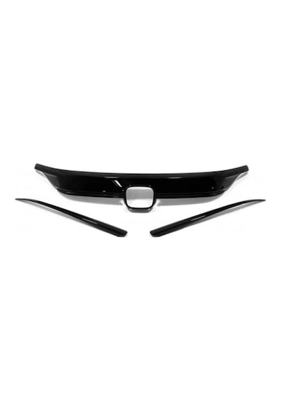 Honda Civic Fe1 Ön Panjur Kaplama Piano Black 3 Parça 2022-
