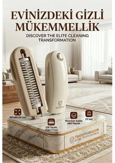 Pratik El Gırgırı Seti 2'li Kırıntı & Tüy Toplayıcı Mini Koltuk Süpürgesi 723091 Çok Renkli
