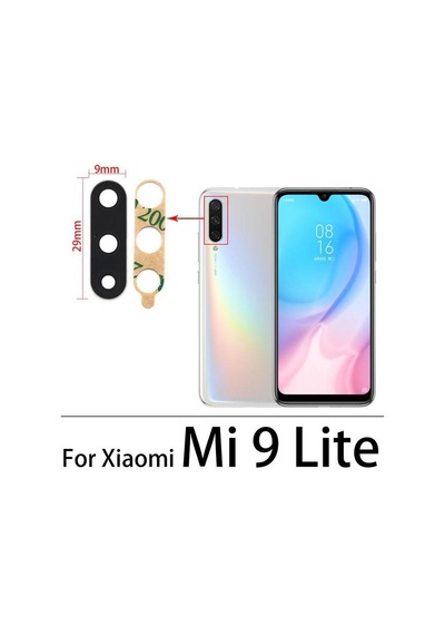 Tkgz Xiaomi Uyumlu Mi9 Lite Arka Kamera Camı Lens Yapışkanlı