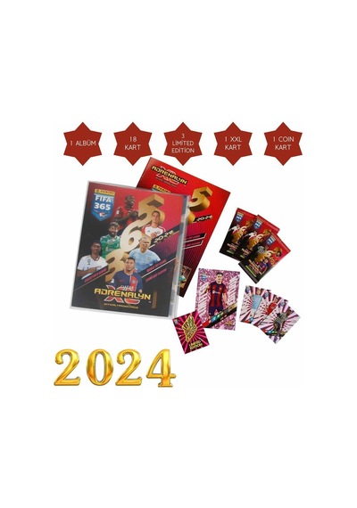 Panini Adrenalyn Fifa 365 2024 Sezonu Tcg Mega Başlangıç Paketi Futbolcu Kartları Albümü