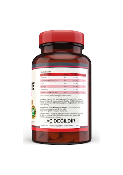 Nevfix Coenzyme Q10 200 Mg 120 Tablet Vitamin C Bromelian Quercet