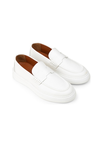 Deery Erkek Beyaz Hakiki Deri Loafer Ayakkabı - 02043mbyzp01 Beyaz