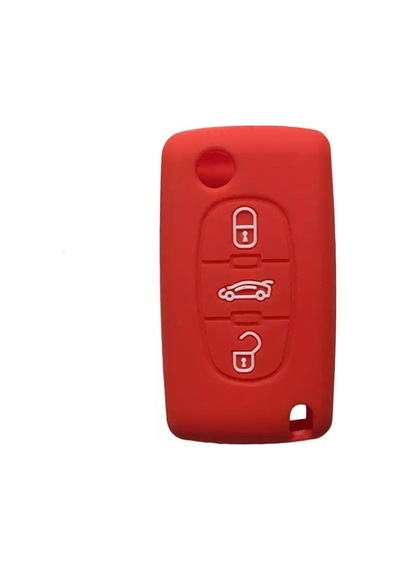 Peugeot 107 207 307 407 308 607 Uyumlu 3Tuş Silikon Anahtar Kılıf