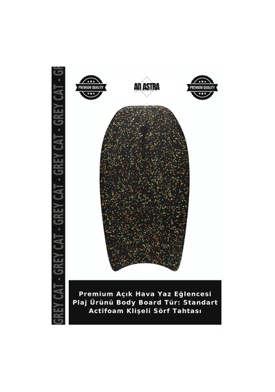 Premium Açık Hava Yaz Eğlencesi Plaj Ürünü Body Board Tür: Standart Actifoam Klişeli Sörf Tahtası Siyah