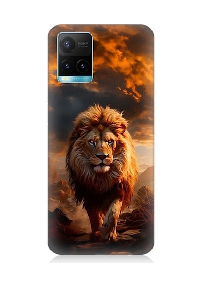 Vivo Y53s Uyumlu Yırtıcı Aslan Kral Desenli Silikon Kılıf