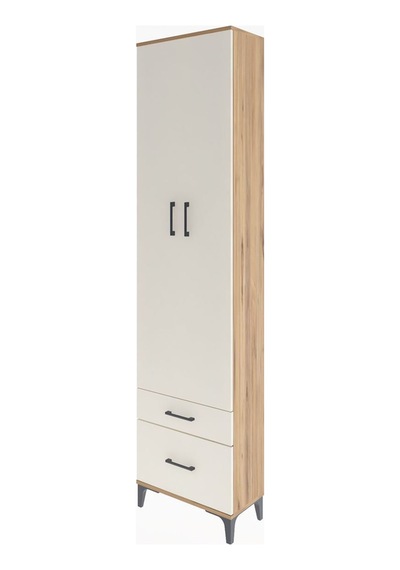 Arges Dolap 4 Raflı 2 Çekmeceli 2 Kapaklı 60x30x243 Çam-aytaşı Atlas Çam