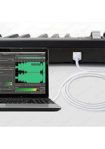 Type-C to USB-B Midi - Yazıcı Kablosu 1.5 Metre