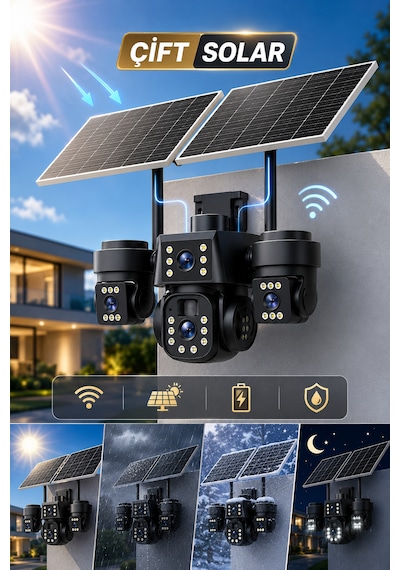 Mpıa Maro Çift Solar Wifi 12mp 3 Lensi Akıllı Güvenlik Kamerası
