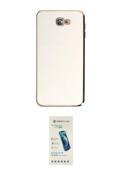 Cep Samsung Uyumlu Galaxy J7 Prime Kılıf Yankı Serisi İkili Koruma Seti Najmaddin Pembe