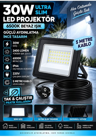 5 Metre Kablolu Tak Çalıştır 30w Ultra Slim Led Projektör 6500k Beyaz Işık Seyyar Led Projektör Aydınlatma Seyyar Aydınlatma Su Geçirmez Dış Mekan Siyah - 924524879 Siyah 5 Metre Kablolu Tak Çalıştır 30w Ultra Slim Led Projektör 6500k Beyaz Işık Seyyar Led Projektör Aydınlatma Seyyar Aydınlatma Su Geçirmez Dış Mekan Siyah - 924524879 Siyah