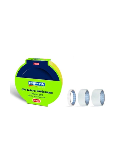 Gıpta Çift Taraflı Köpük Bant 25Mmx3Mt