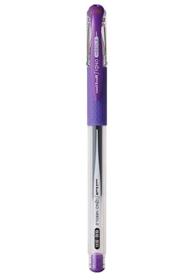 Roller Kalem Signo Needle Iğne Uç 0.38 Mm Mor Um-151nd 10 Lu Paket Mor