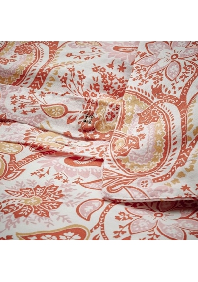 Ikea Rodgersıa Çift Kişilik Nevresim Takımı 220 X 240 Cm Pembe - Beyaz