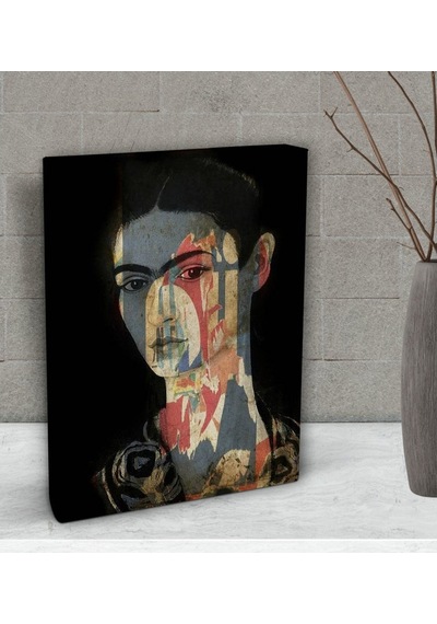 Bk Gift Frida Kahlo Tasarımlı Dekoratif Mini Kanvas Tablo 15X20Cm (506660568)