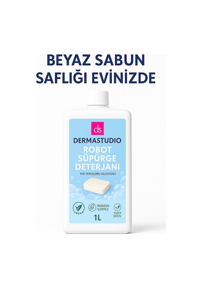 Robot Süpürge Deterjanı Beyaz Sabun 1 L Yer Temizleme Solüsyonu Tekli
