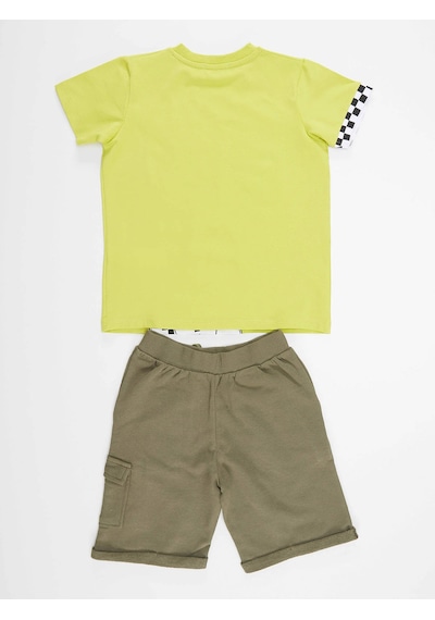 Denokids Mshb&g Motosiklet Turu Erkek Çocuk T-Shirt Şort Takım Çok Renkli