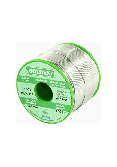 Sn: 99.3 - Cu: 0.7 - 500 Gr, 1 Mm - Kurşunsuz, Gümüşsüz Lehim Teli D59f6