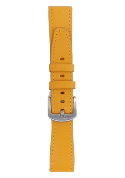 Fro Lw38-43 20 Mm Hakiki Deri Safiano Sarı Kordon Silver Toka