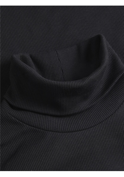 Kadin Balikçi Yaka Tisört - Fan - 12214690 Black
