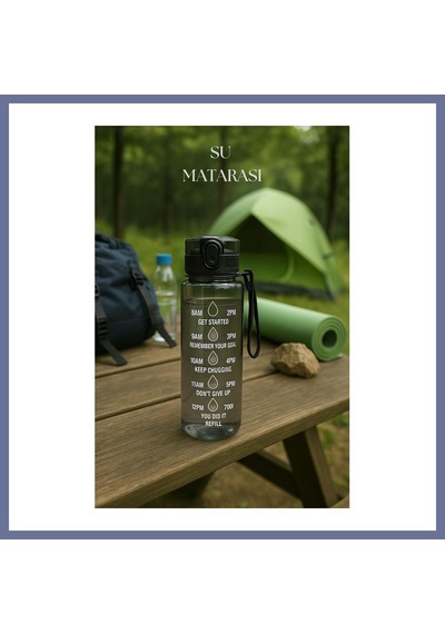 Bezos Suluk & Su Şişesi & Sporcu Matara Füme 1000 Ml Dlra