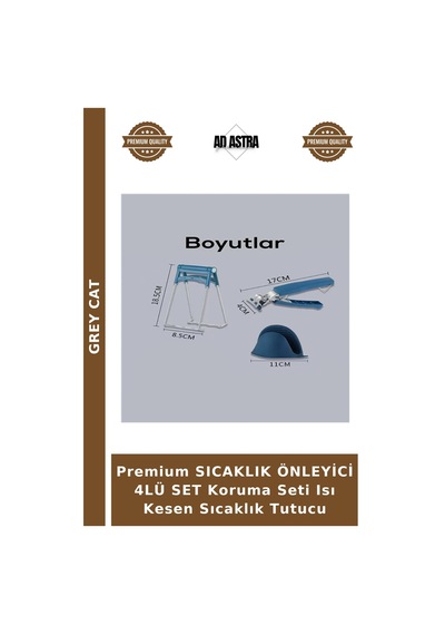 Premium Sıcaklık Önleyici 4lü Set Koruma Seti Isı Kesen Sıcaklık Tutucu