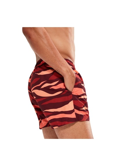 Speedo Print Leis Erkek Şort Mayo Kırmızı