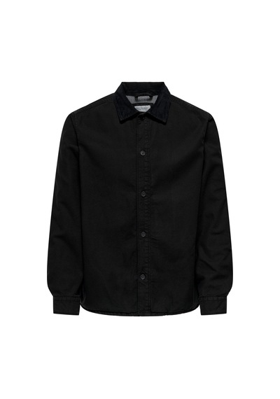 Only & Sons Onsaston Wash Canvas Overshırt Erkek Siyah - 22030131