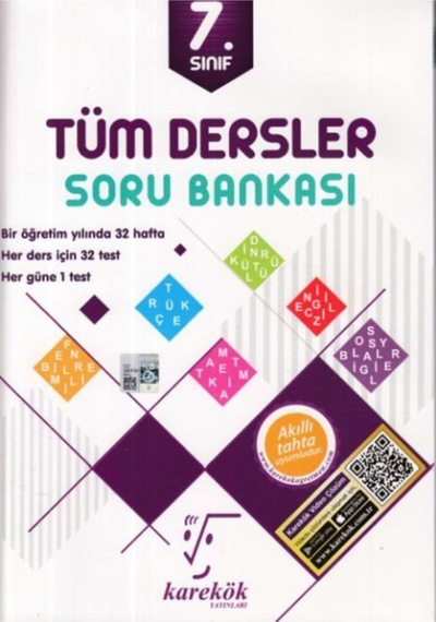 Karekök 7. Sınıf Tüm Dersler Soru Bankası Yeni